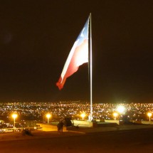 Chilean flag on top of El Morro